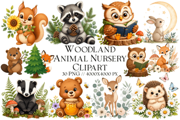 Download Woodland Animal Nursery Clipart - Nursery clipart Collection