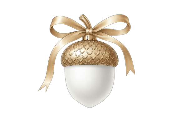 Download Golden Acorn with Ribbon Design - Old Collection