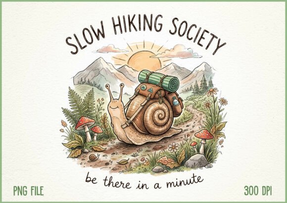 Download Slow Hiking Society Funny Snail Hiking - Funny Collection