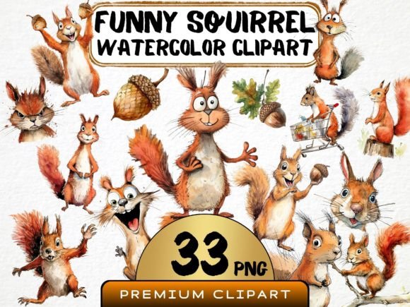 Download Funny Squirrel Clipart Bundle&nbsp; - Funny Collection