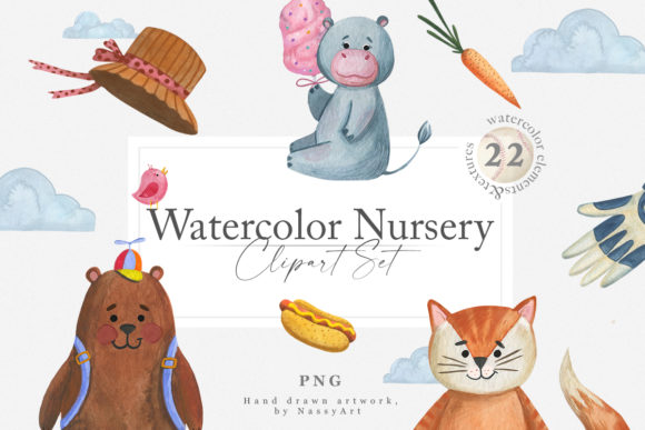 Download Watercolor Nursery Clipart Animals - Nursery clipart Collection