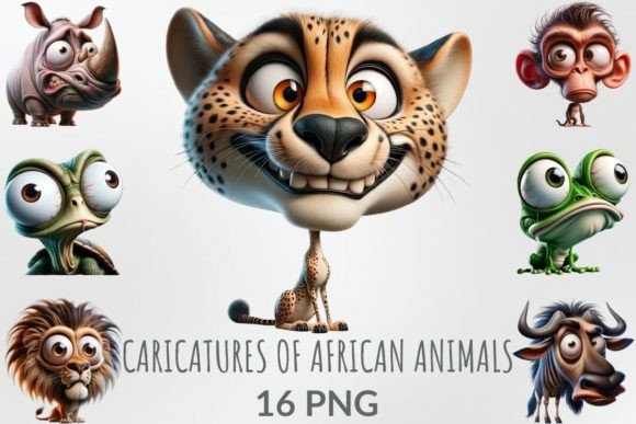 Download Funny Caricatures of African Animals - Funny Collection