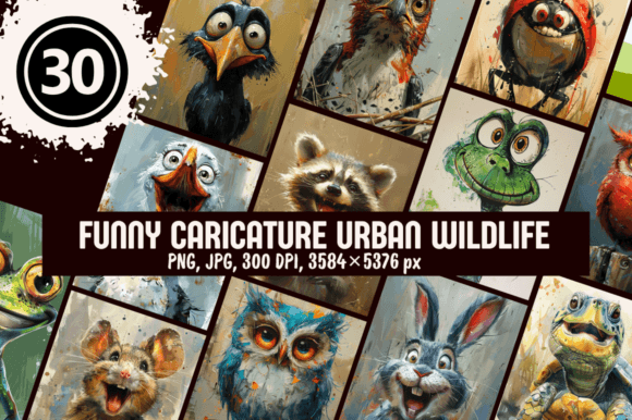 Download Funny Urban Wildlife Caricatures - Funny Collection