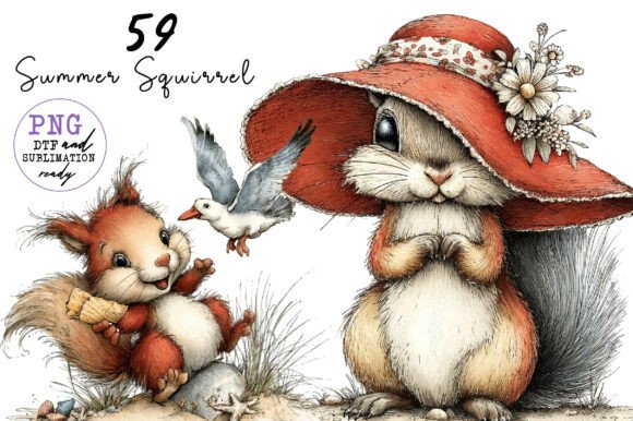 Download Whimsical Funny Summer Squirrel Clipart - Funny Collection