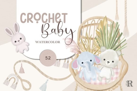 Download Crochet Baby Watercolor, Nursery Clipart - Nursery clipart Collection