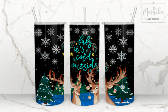 Download Reindeer Baby Its Cold Outside Tumbler - Old Collection