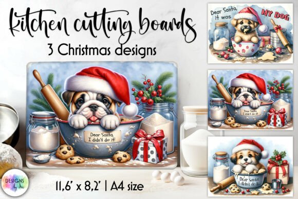 Download Funny Bulldog Cutting Christmas Boards - Funny Collection
